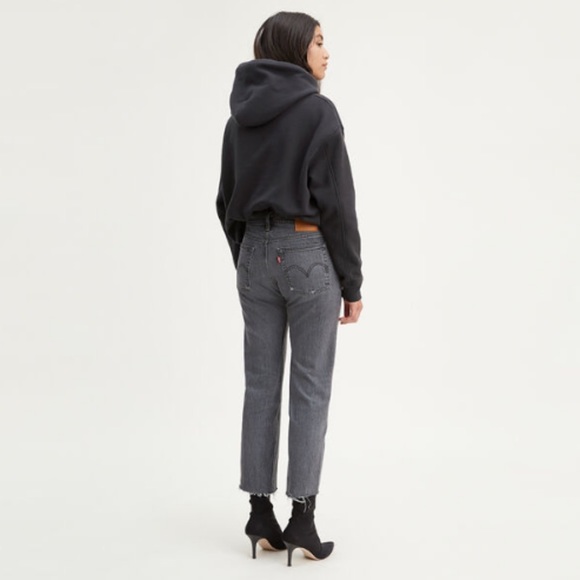 Levi’s Wedgie Fit High Rise Straight Jeans Cabo Smoke Grey - Picture 3 of 8